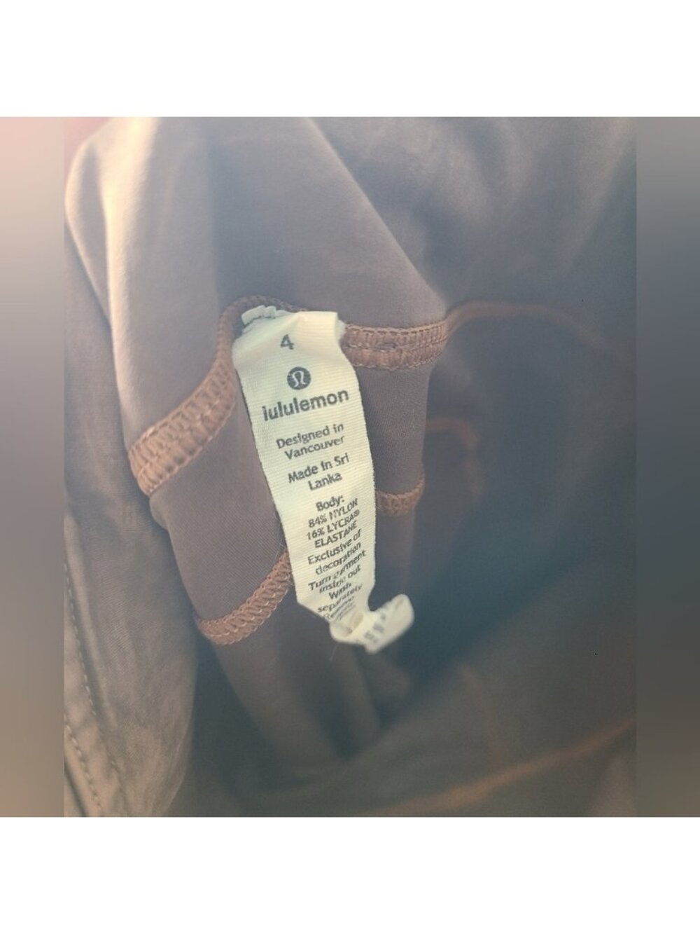 Lululemon Fast Free Tight II 25" Ice Dye *Non-Reflective Ice Wash Brown Earth- 4 - Picture 10 of 10
